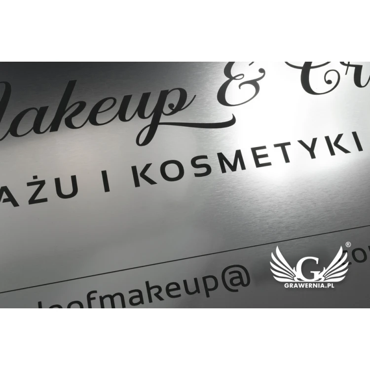 Company Sign - Silver External Engraving Laminate 3mm thick - Dimensions 800x280mm - SZ122