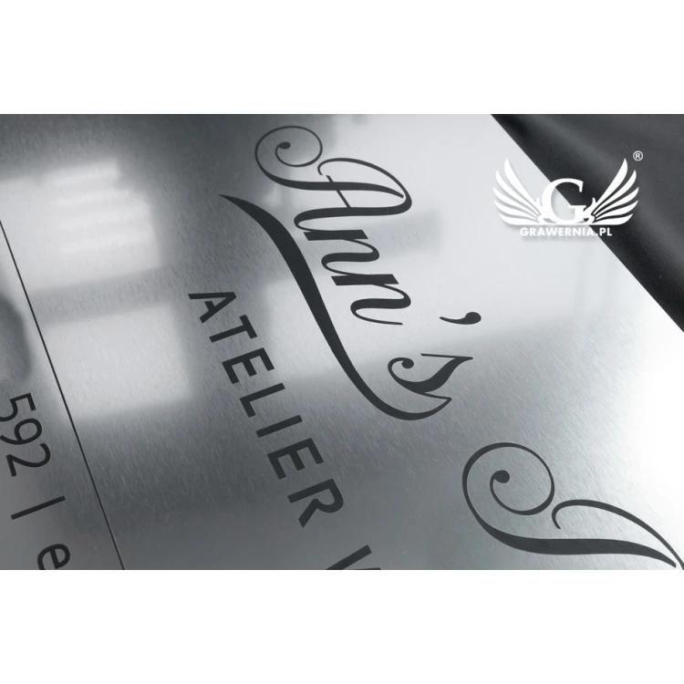Company Sign - Silver External Engraving Laminate 3mm thick - Dimensions 800x280mm - SZ122