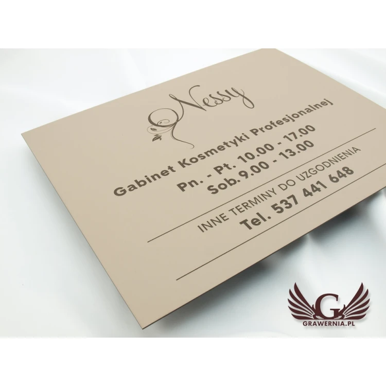 COMPANY SIGN - SZ064 - Cappuccino - Textures, size 380x300mm