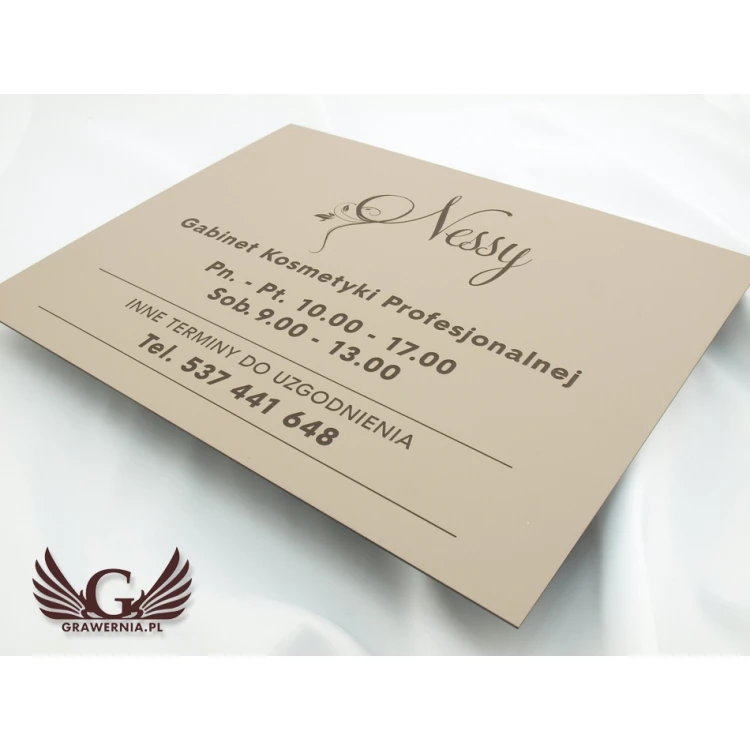 COMPANY SIGN - SZ064 - Cappuccino - Textures, size 380x300mm