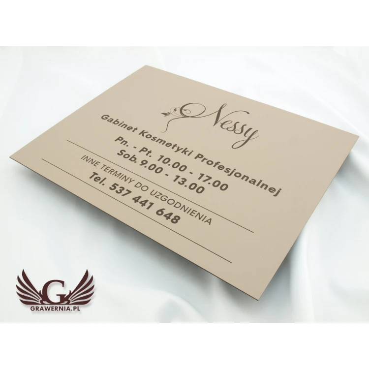 COMPANY SIGN - SZ064 - Cappuccino - Textures, size 380x300mm