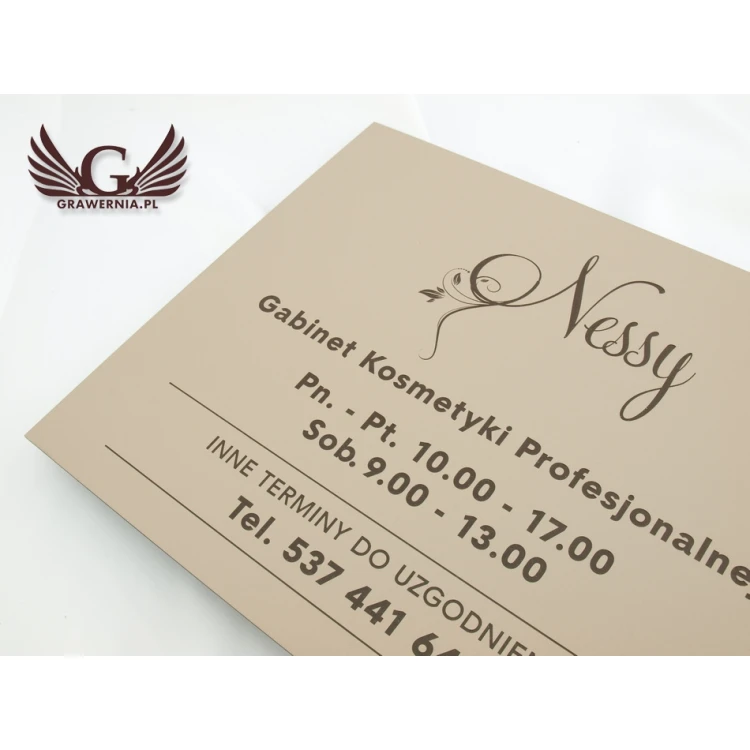 COMPANY SIGN - SZ064 - Cappuccino - Textures, size 380x300mm