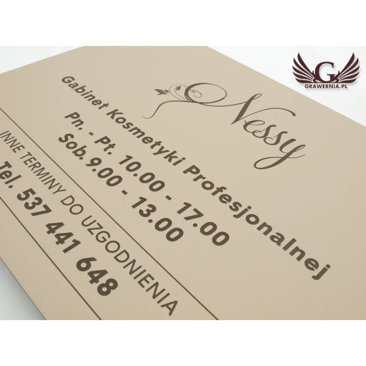 COMPANY SIGN - SZ064 - Cappuccino - Textures, size 380x300mm