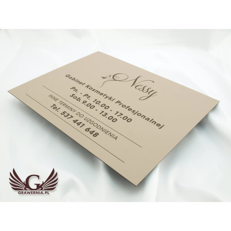 COMPANY SIGN - SZ064 - Cappuccino - Textures, size 380x300mm