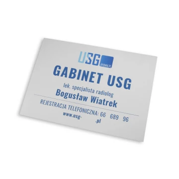 Company Signboard - size 210x297mm (A4) - DIBOND MAT 3mm - UV print - SZUV013