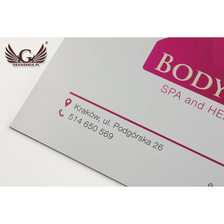 Company Signboard - size 400x300mm - DIBOND MAT 3mm - UV print - SZUV011