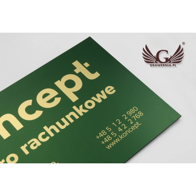 Company Signboard - size 420x261mm - engraving laminate - UV print - SZUV014