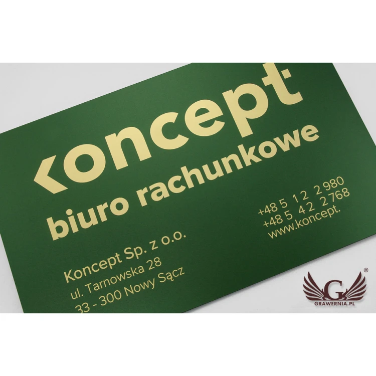 Company Signboard - size 420x261mm - engraving laminate - UV print - SZUV014