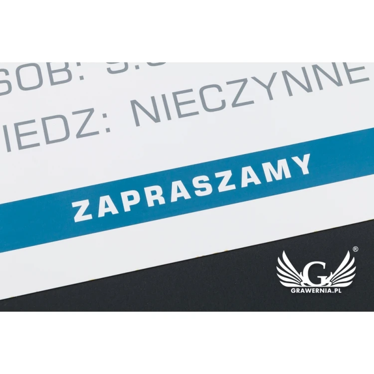 Company Signboard - size 420x300mm - white PVC material - SZ119