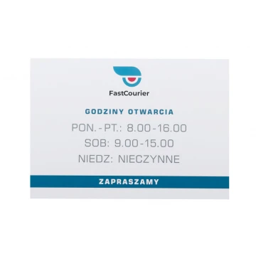 Company Signboard - size 420x300mm - white PVC material - SZ119