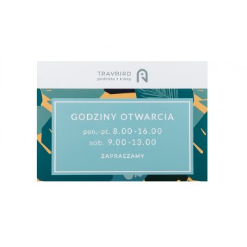 Company Signboard - size 420x300mm - white PVC material - SZ118
