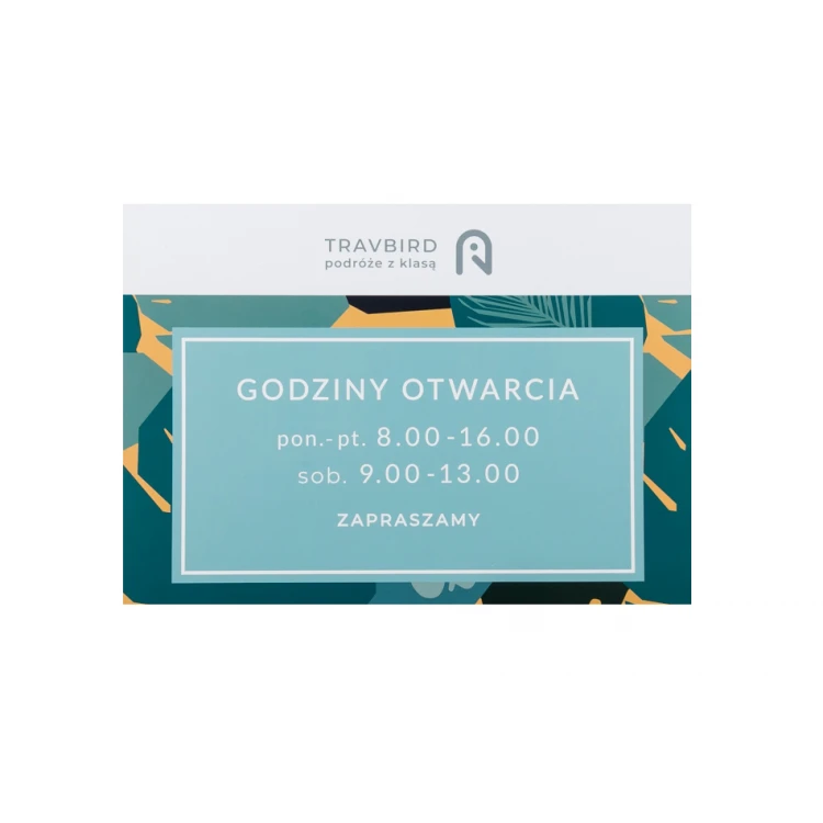 Company Signboard - size 420x300mm - white PVC material - SZ118