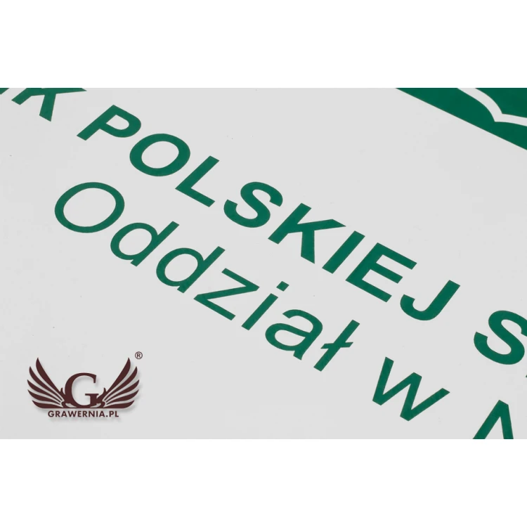 Company Signboard - size 600x300mm - white engraving laminate - SZ113