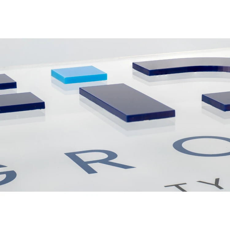 White Dibond and Acrylic Company Sign - Convex Letters - Size 360x220mm - SPD038