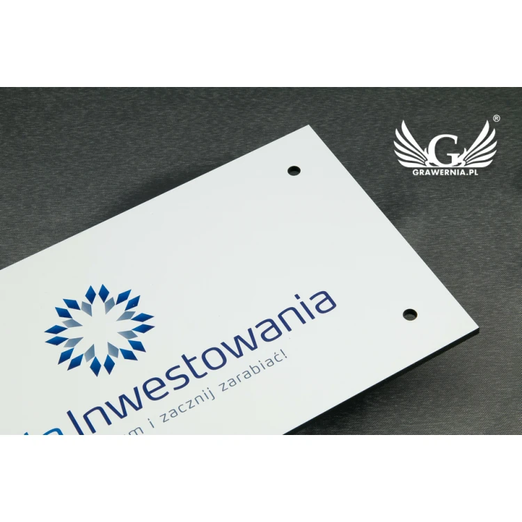 Company Sign with Colorful Logo - Size 300x150mm - UV PRINT - SZUV006