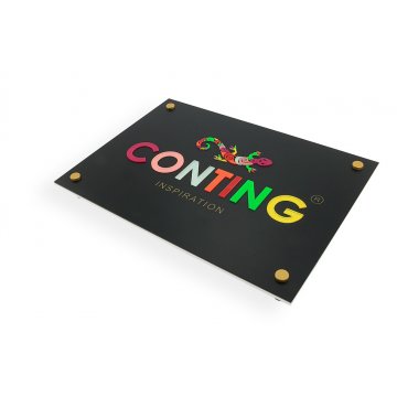 COMPANY SIGN with EMBOSSED LOGO - colorful - SZ073 - dimensions: 297x210mm (A4 format)