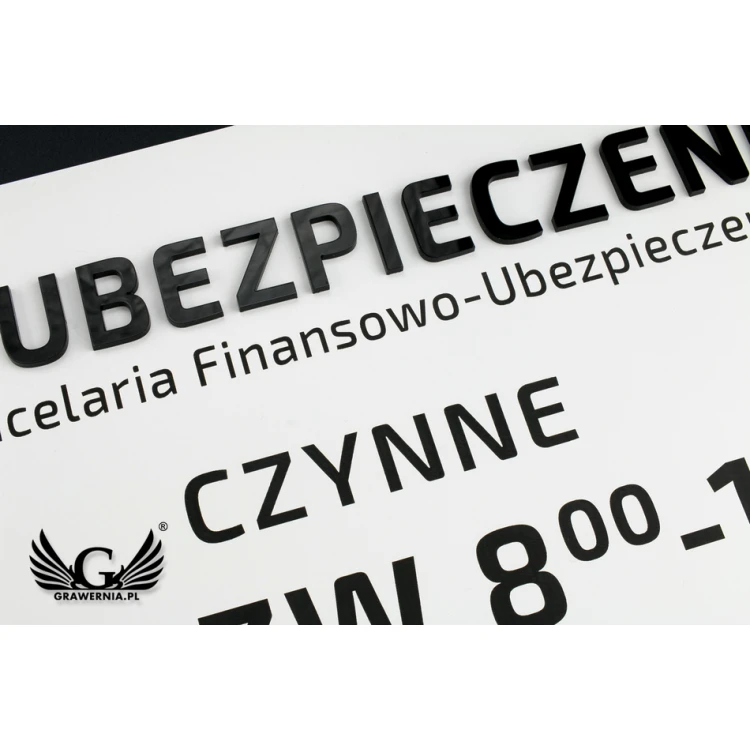 COMPANY SIGN with EMBOSSED LOGO - for doors - SZ117 - dimensions: 420x300mm