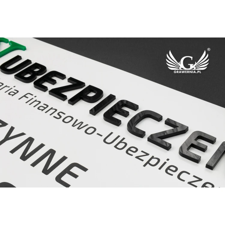 COMPANY SIGN with EMBOSSED LOGO - for doors - SZ117 - dimensions: 420x300mm