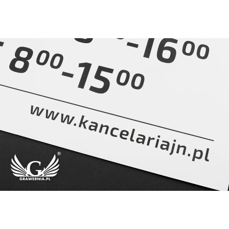COMPANY SIGN with EMBOSSED LOGO - for doors - SZ117 - dimensions: 420x300mm