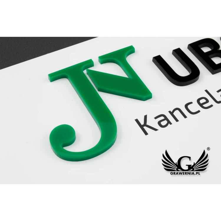 COMPANY SIGN with EMBOSSED LOGO - for doors - SZ117 - dimensions: 420x300mm