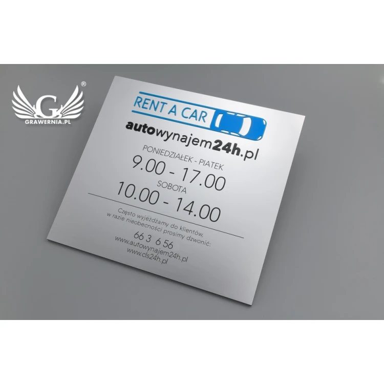 Company Sign with Embossed Logo - SZ120 - Size 275x250mm