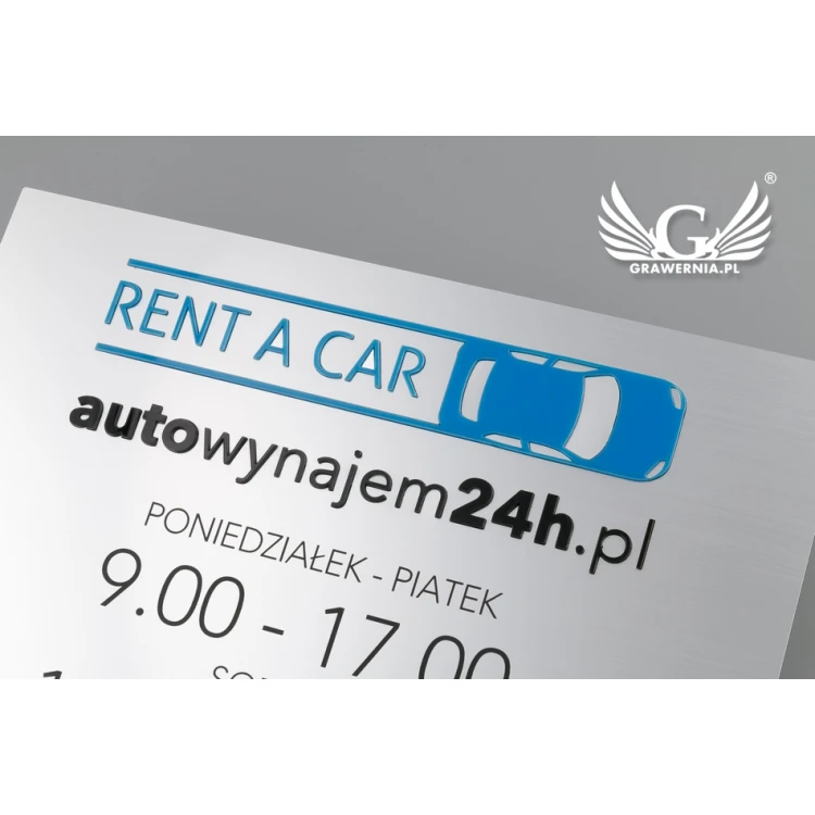 Company Sign with Embossed Logo - SZ120 - Size 275x250mm