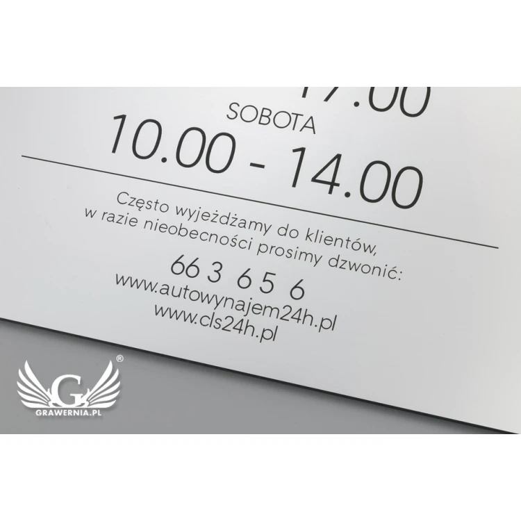 Company Sign with Embossed Logo - SZ120 - Size 275x250mm