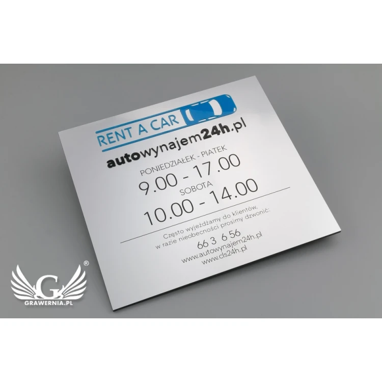 Company Sign with Embossed Logo - SZ120 - Size 275x250mm