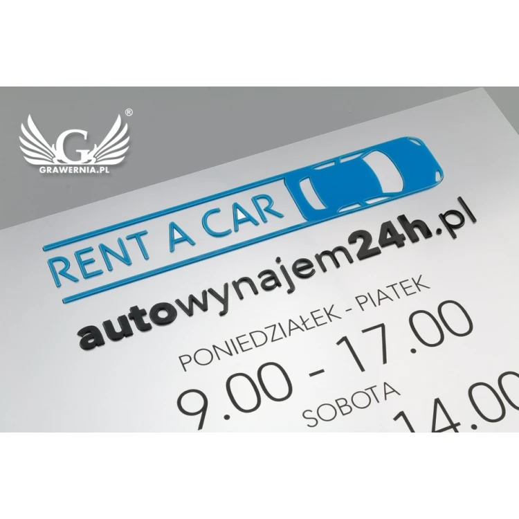 Company Sign with Embossed Logo - SZ120 - Size 275x250mm