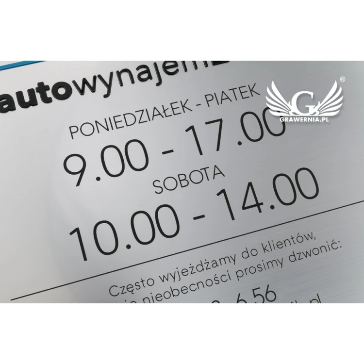 Company Sign with Embossed Logo - SZ120 - Size 275x250mm