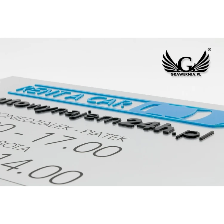 Company Sign with Embossed Logo - SZ120 - Size 275x250mm