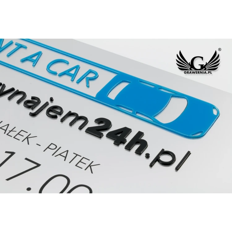 Company Sign with Embossed Logo - SZ120 - Size 275x250mm