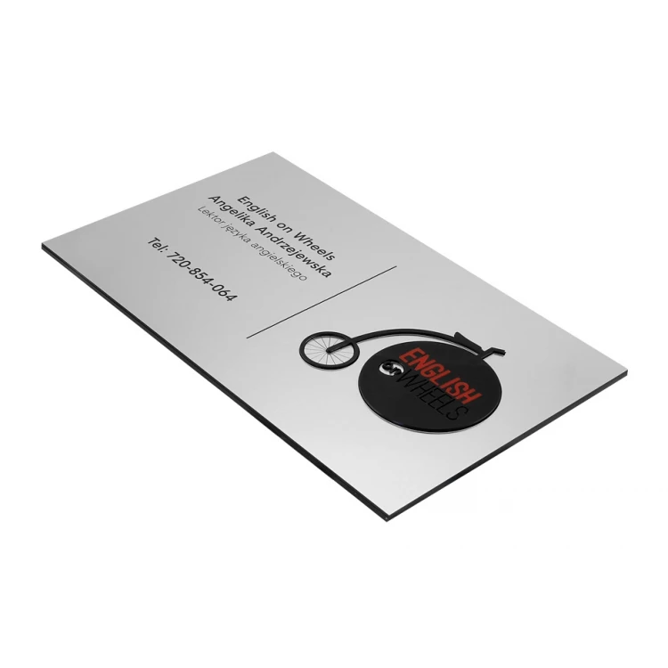 COMPANY SIGN with EMBOSSED LOGO - colorful - SZ077 - dimensions 300x179mm