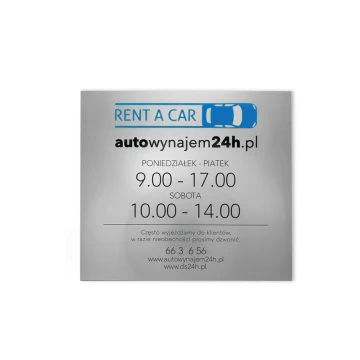Company Sign with Embossed Logo - SZ120 - Size 275x250mm