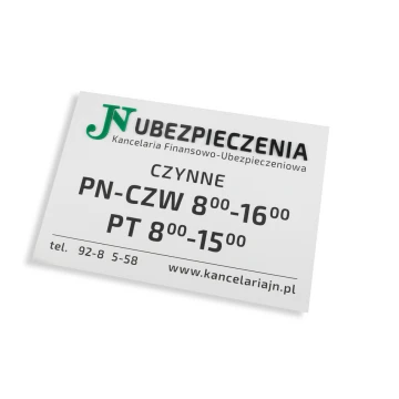 COMPANY SIGN with EMBOSSED LOGO - for doors - SZ117 - dimensions: 420x300mm