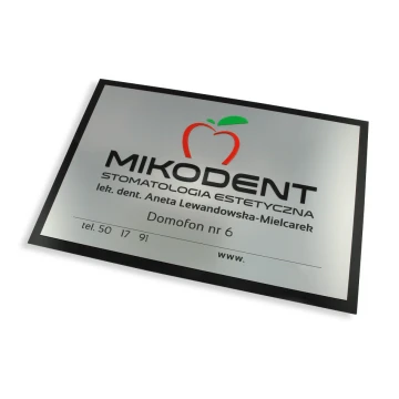 COMPANY SIGN with EMBOSSED LOGO - colorful - SZ095 - dimensions 480x330mm