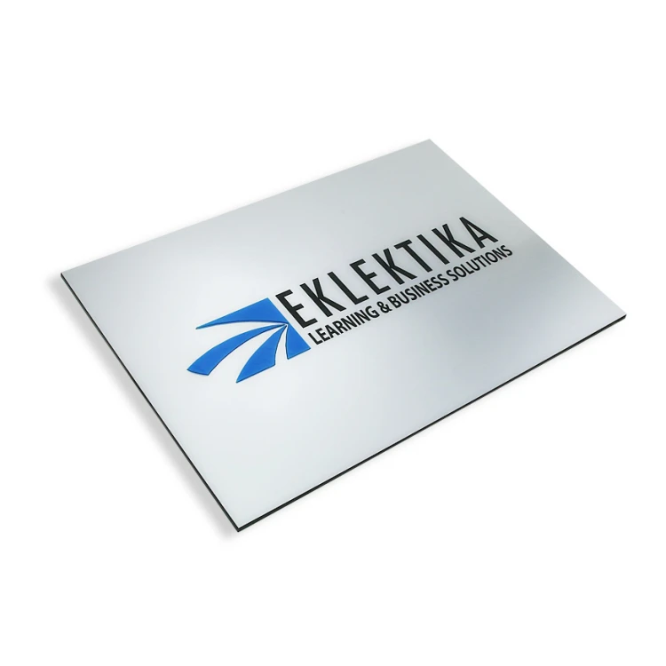 COMPANY SIGN with EMBOSSED LOGO - colorful - SZ078 - dimensions 360x250mm