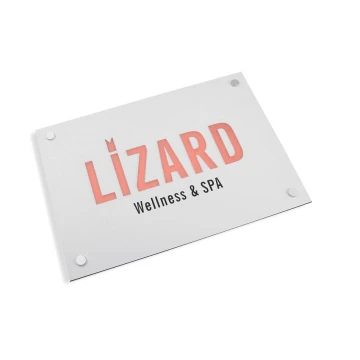 COMPANY SIGN with EMBOSSED LOGO - colorful - SZ074 - dimensions: 297x210mm (A4 format)