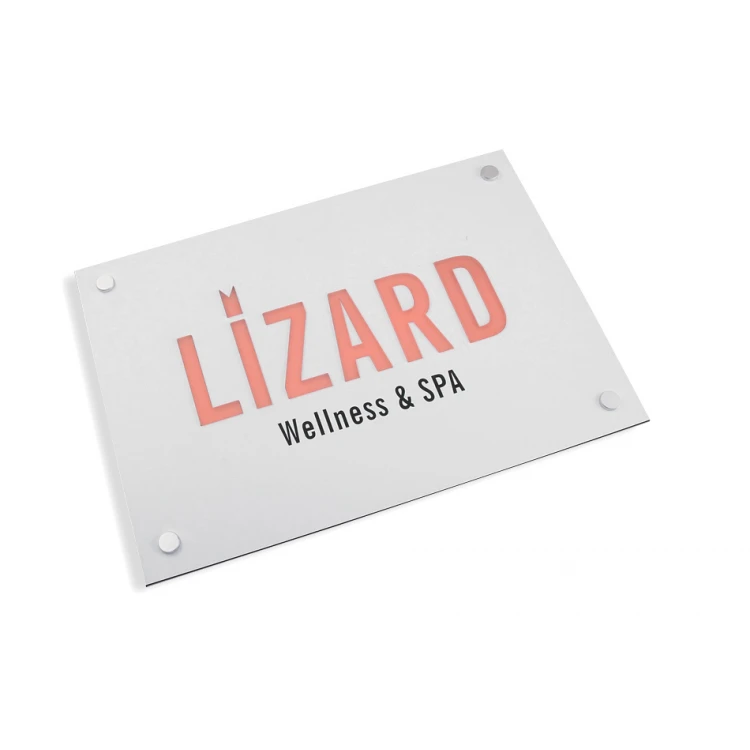 COMPANY SIGN with EMBOSSED LOGO - colorful - SZ074 - dimensions: 297x210mm (A4 format)