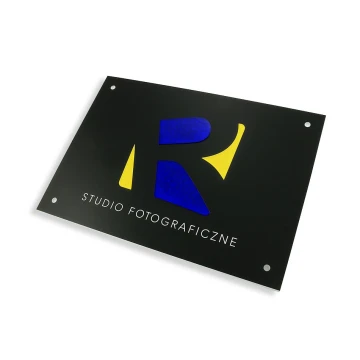 COMPANY SIGN with EMBOSSED LOGO - colorful - SZ071 - dimensions: 297x210mm (A4 format)