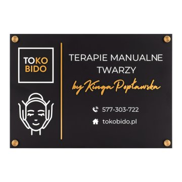 Company sign with raised logo - black laminate with white engraving - size 297x210mm - SZ182