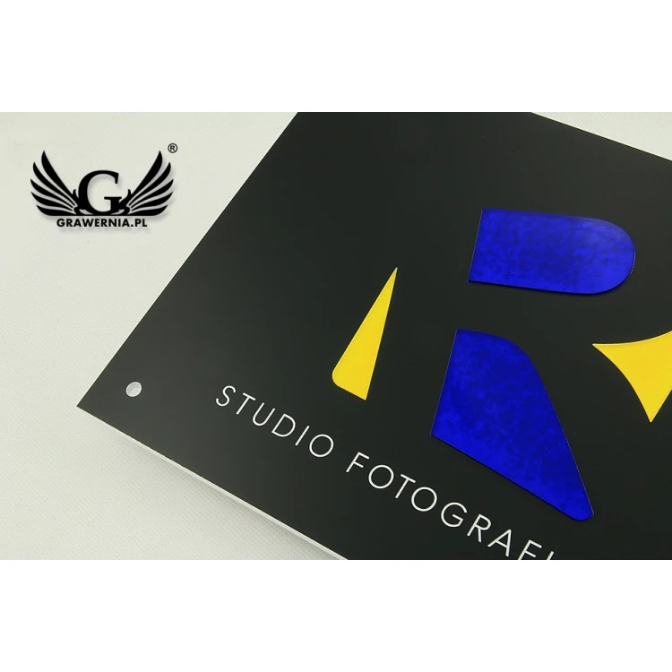 COMPANY SIGN with EMBOSSED LOGO - colorful - SZ071 - dimensions: 297x210mm (A4 format)