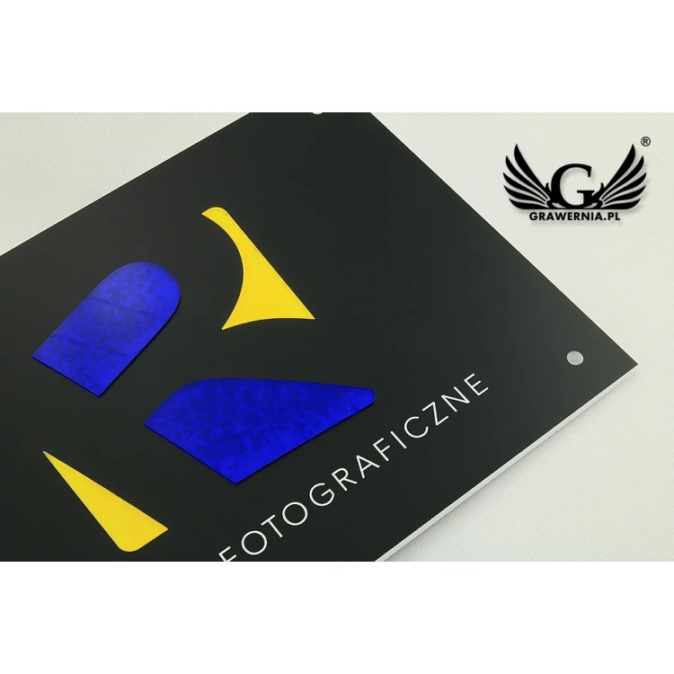 COMPANY SIGN with EMBOSSED LOGO - colorful - SZ071 - dimensions: 297x210mm (A4 format)