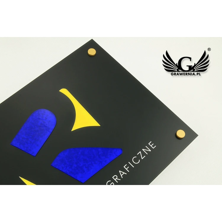 COMPANY SIGN with EMBOSSED LOGO - colorful - SZ071 - dimensions: 297x210mm (A4 format)