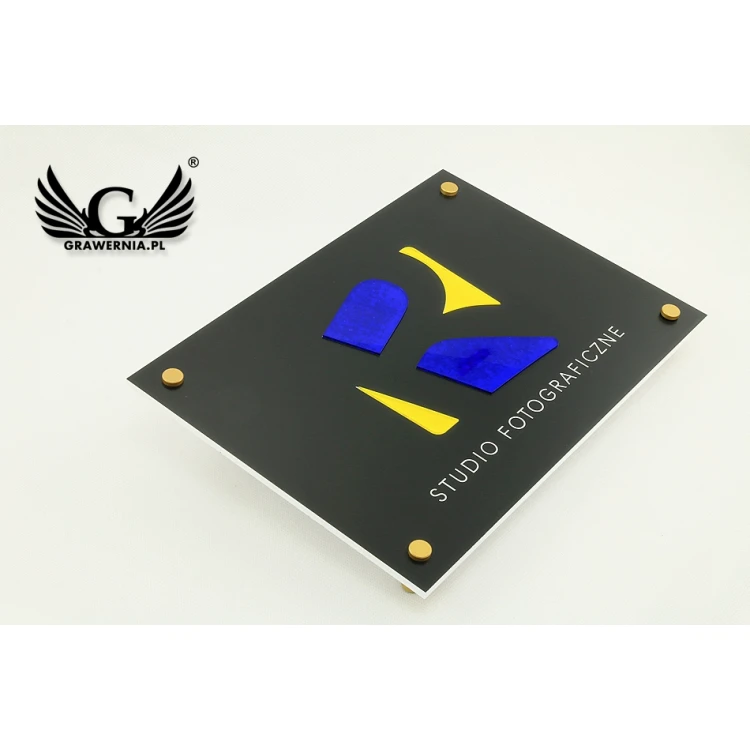 COMPANY SIGN with EMBOSSED LOGO - colorful - SZ071 - dimensions: 297x210mm (A4 format)