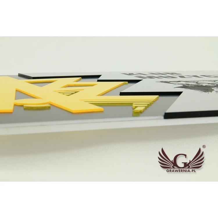 COMPANY SIGN with EMBOSSED LOGO - colorful - SZ072 - dimensions: 297x210mm (A4 format)