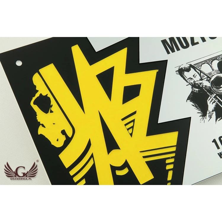 COMPANY SIGN with EMBOSSED LOGO - colorful - SZ072 - dimensions: 297x210mm (A4 format)