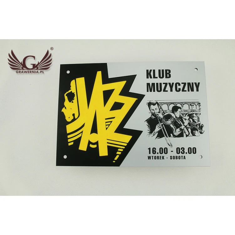 COMPANY SIGN with EMBOSSED LOGO - colorful - SZ072 - dimensions: 297x210mm (A4 format)