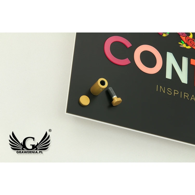 COMPANY SIGN with EMBOSSED LOGO - colorful - SZ073 - dimensions: 297x210mm (A4 format)
