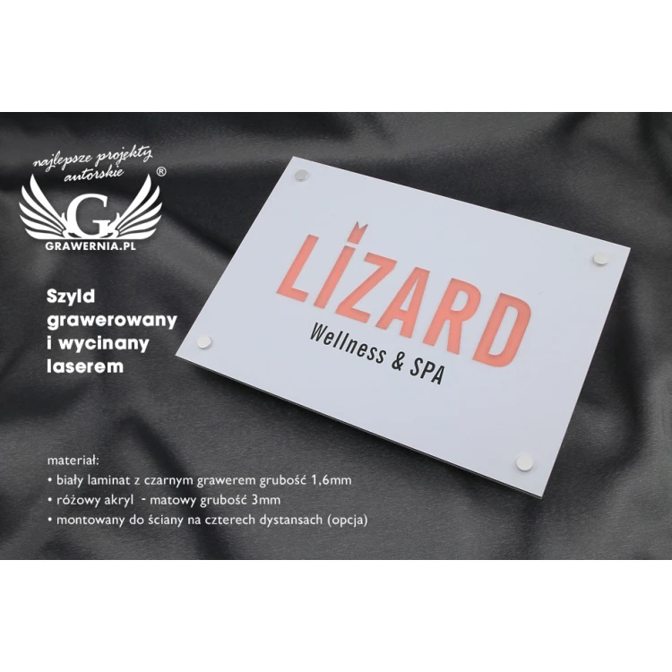 COMPANY SIGN with EMBOSSED LOGO - colorful - SZ074 - dimensions: 297x210mm (A4 format)